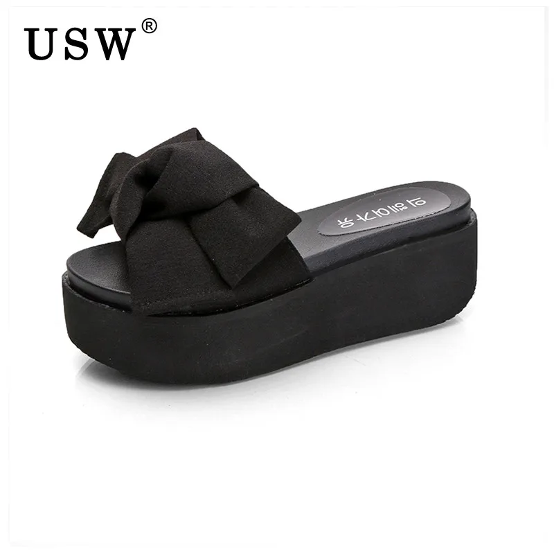 Summer Women's Platform High Heel Slipper Casual Comfortable Sandals Beach Flip Flops Ladies Thick | Обувь