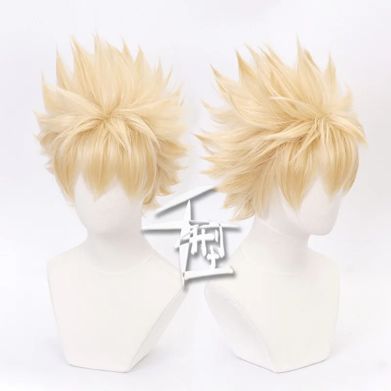Парик для косплея My Boku no Hero моя геройская Академия Bakugou Katsuki Bakugo короткий светлый