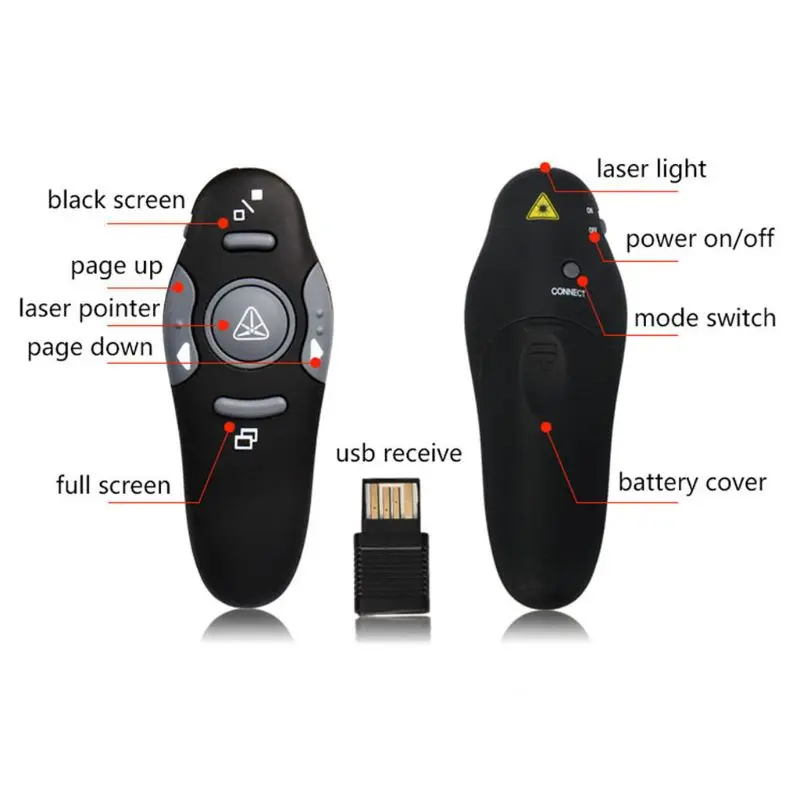 2 4G указатель &quotrf&quot Ручка USB Беспроводная точка питания Presenter лазерная ручка