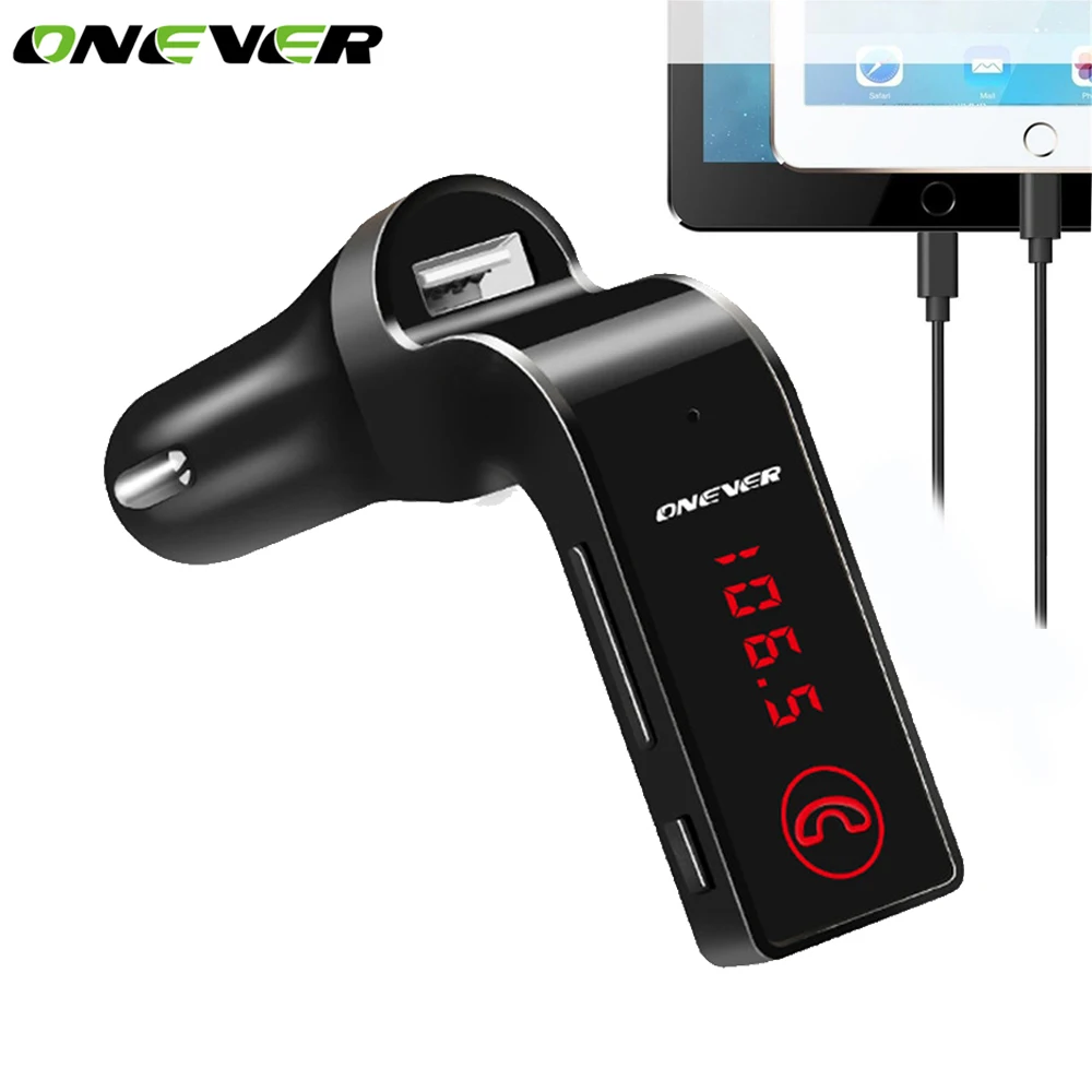 ONEVER 4 в 1 Автомобиль Музыка Аудио MP3 плееры 2.1a USB Зарядное устройство Bluetooth Handsfree fm