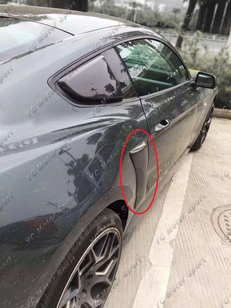 Углеродное волокно Roush стиль боди подходит для- Mustang Body Kit лопатка отверстия для губ боковая юбка диффузор спойлер крыло