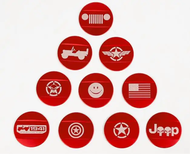Pair Newest Diameter 2.13&quot / 5.4 cm Car Badge Sticker Emblem Aluminum Alloy For Jeep Wrangler JK JL TJ Up Free Shipping | Автомобили и