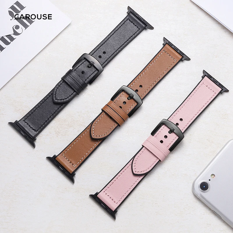 Кутить кожаный силиконовый ремешок для наручных часов Apple Watch, версии 3/2/1 38 мм 42 мм браслет ремешок для наручных часов iwatch серии 4 40 мм, длина-44 мм, ремешок для часов