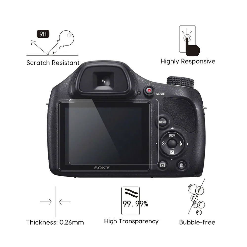 Для Sony DSC H400 0 3 мм 2.5D 9H прозрачное закаленное стекло Защита для экрана цифровой