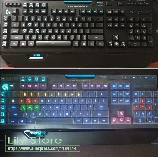 For Logitech G910 Wired Game mechanical keyboard Protector Bright Backlight Button Dust Cover Bump Keboard skin | Компьютеры и офис