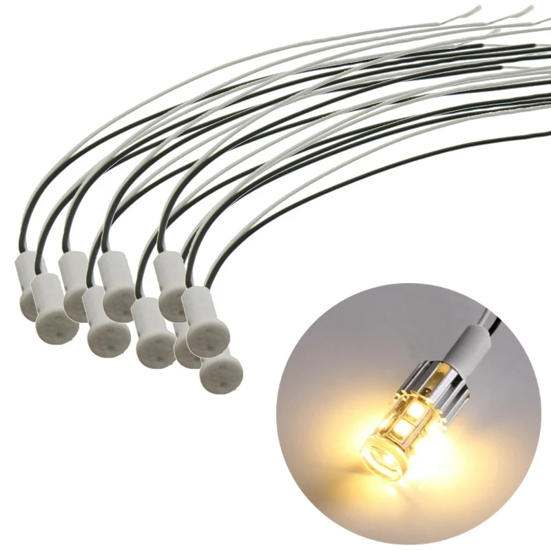 5 шт. керамические светодиодсветодиодный галогенные лампы G4 18 см 12 В|lamp base holder|lamp