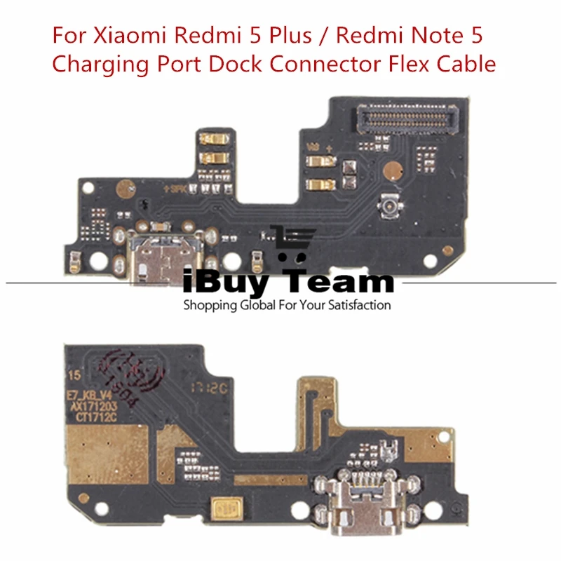 Для Xiaomi Redmi 5 Plus зарядный порт USB док станция гибкий кабель для Note модуль зарядного