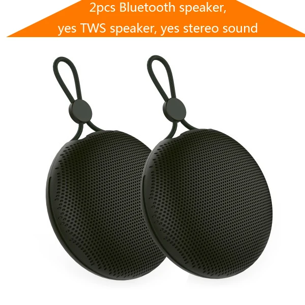 2PC TWS YES Stereo CBAOOO F5 TWS Portable Bluetooth speaker V5.0 Wireless Loudspeaker Sound System stereo Music surround Waterproof Outdoor Speaker - Color: 2PC TWS YES Stereo