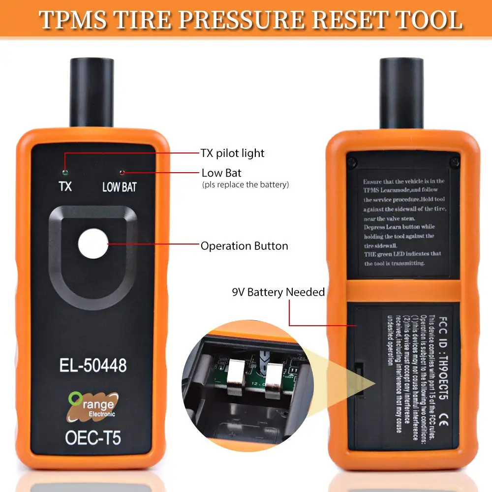 Qeepei EL 50448 Автомобильный датчик контроля давления в шинах TPMS Relearn инструмент