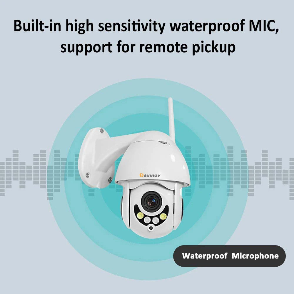 Einnov 4xzoom 1080P 2MP PTZ IP камера CCTV домашняя беспроводная безопасности Wifi Аудио система