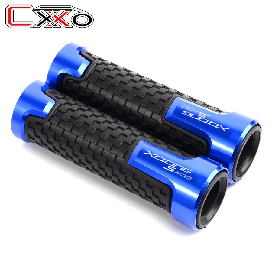 С логотипом XCITING S 400 рукоятки для мотоциклов 7/8 ''22 мм для kycco xciting S 400 XCITING s 400 400 S - Цвет: Синий