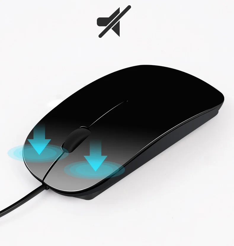 Ноутбук мини тонкий USB проводной компьютер Бесшумная Кнопка мышь 1000 dpi мыши для домашнего офиса ноутбук ПК