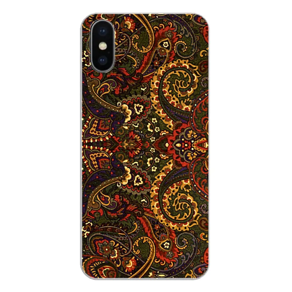 Silicone Shell Cover Paisley Flower Mandala Henna Pattern Hippie For Xiaomi Redmi 4X S2 3S Note 3 4 5 6 6A Por Pocophone F1 Mi |
