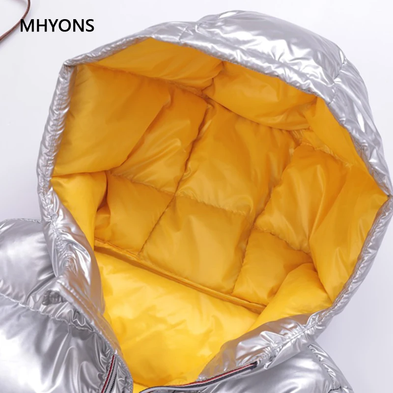 MHYONS Girl Winter Coat 2018 New Autumn Soft Jacket For Boys Children Kids Hooded Warm Outerwear Cool Golden Silver Coats |