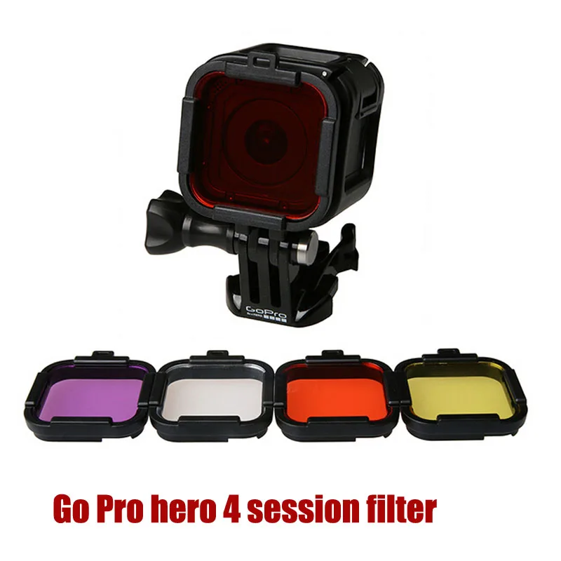 4 вида цветов Go Pro Hero Session Lens УФ фильтр дайвинг для GoPro 4S экшн камеры Интимные