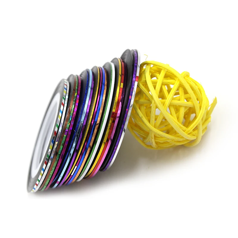 

Free Shipping 10Pcs Multicolor Nails Striping Tape Line DIY Nail Art Tips Decoration Sticker