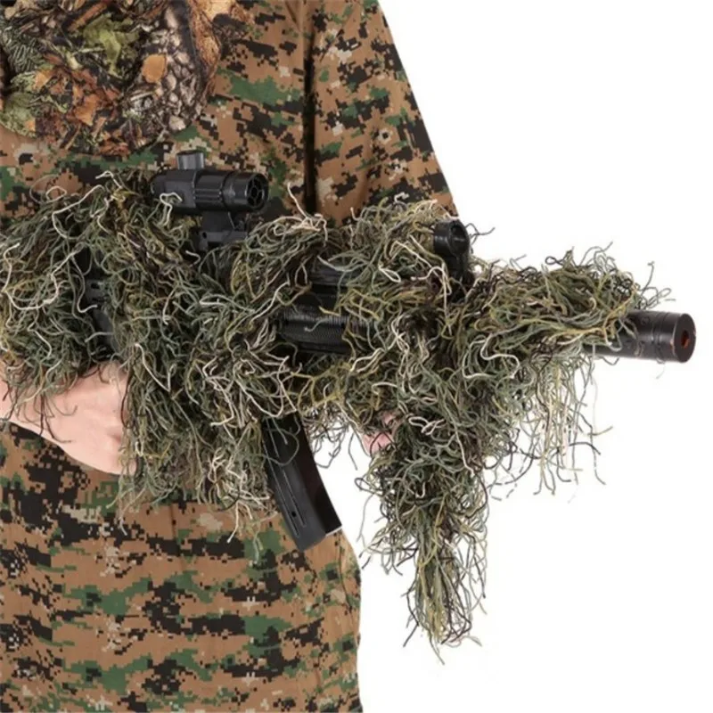 Охотничий 3D Камуфляжный ружье обертывание чехол для Ghillie Снайпер Пейнтбольный