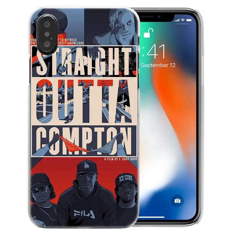 01 Жесткий пластиковый Чехол Straight Outta Compton NWA для iPhone XS Max XR X 10 7 8 6 6 S Plus 5s SE 5 4s 4 5C Прозрачный чехол для телефона - Цвет: 01