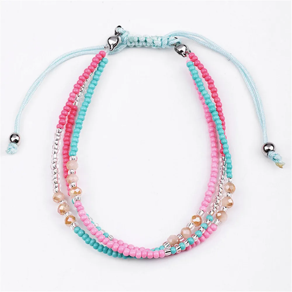 MLING винтажный Плетеный Летний Пляжный браслет ручной работы в богемном стиле