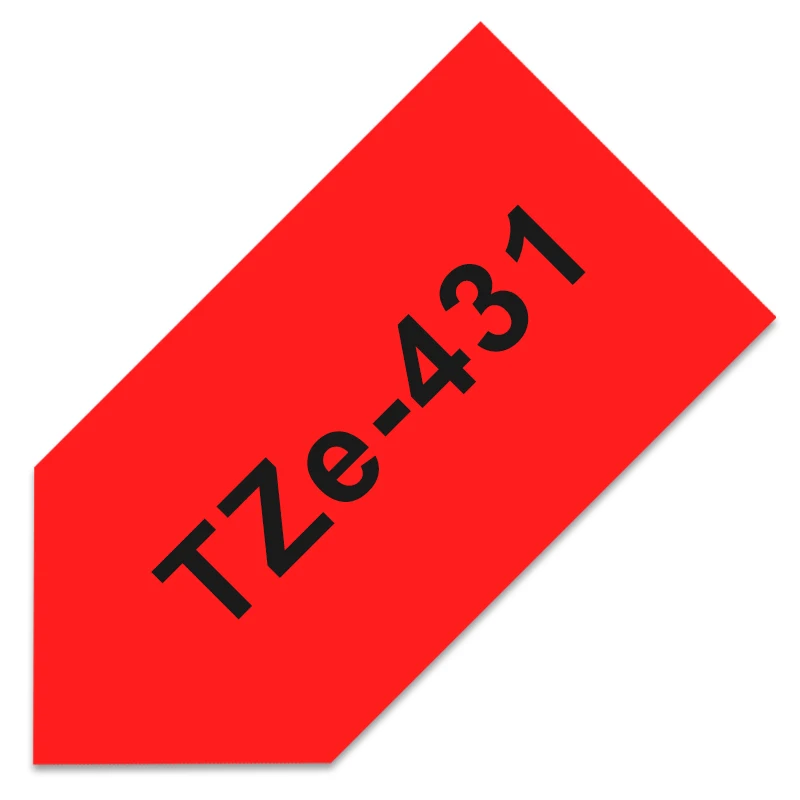 black on red TZe-231 ленты для этикеток для Brother P-touch 12 мм лента 1 шт. TZe 231 черная на белом tze Лента совместима с Brother PTH100 PTD210 - Цвет: black on red