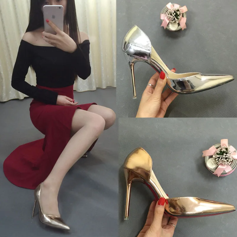 ZHENG PIN JIA REN Women's Shoes New Style Side-empty Womens Pointed Thin with Sexy Nightclub Sweet Fashion Ladies | Обувь