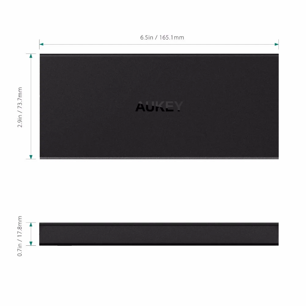 AUKEY 16000 мАч Мощность банк Quick Charge 3 0 Dual USB внешний Батарея Портативный телефон Bank