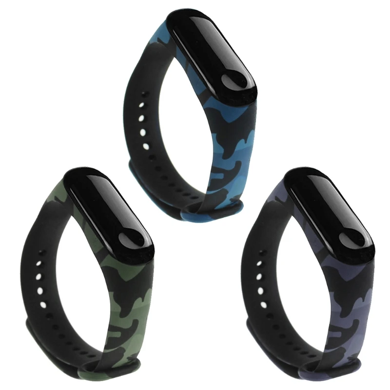 Камуфляжный ремешок для miband 3 наручных часов стильный аксессуары смарт браслета