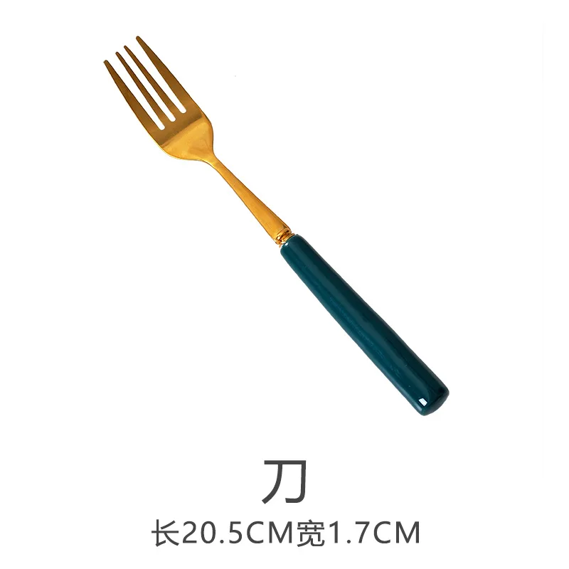 Fork 2 и 3 уровня изящная керамическая тарелка с золотым ободком, подставка для торта, фруктовая десертная тарелка, вечерние украшения для дома, фарфоровое кондитерское блюдо для сервировки - Цвет: Fork