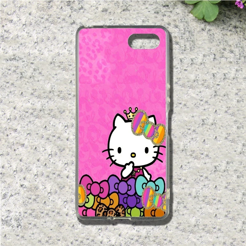 Hello kitty чехол для телефона Sony Xperia E3 E5 M2 M5 Z1 Z2 Z3 Z5 Compact XA XA1 XZ Премиум Мягкая