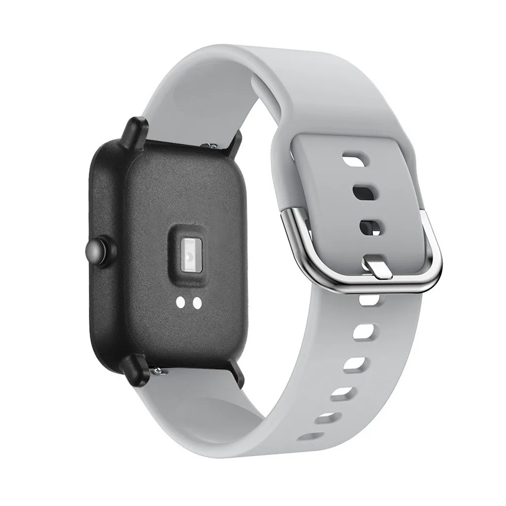 Силиконовый спортивный ремешок для Xiaomi Huami Amazfit Bip Смарт-часы 20 мм сменный Браслет умные аксессуары