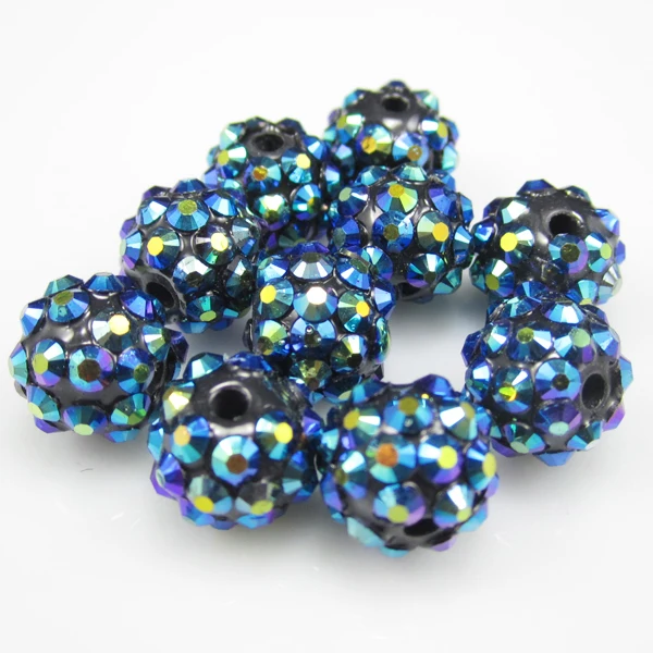 12 мм 20 темно-синий Радуга AB цветные оптовые ПРОДАЖИ массивные бусины стразы из