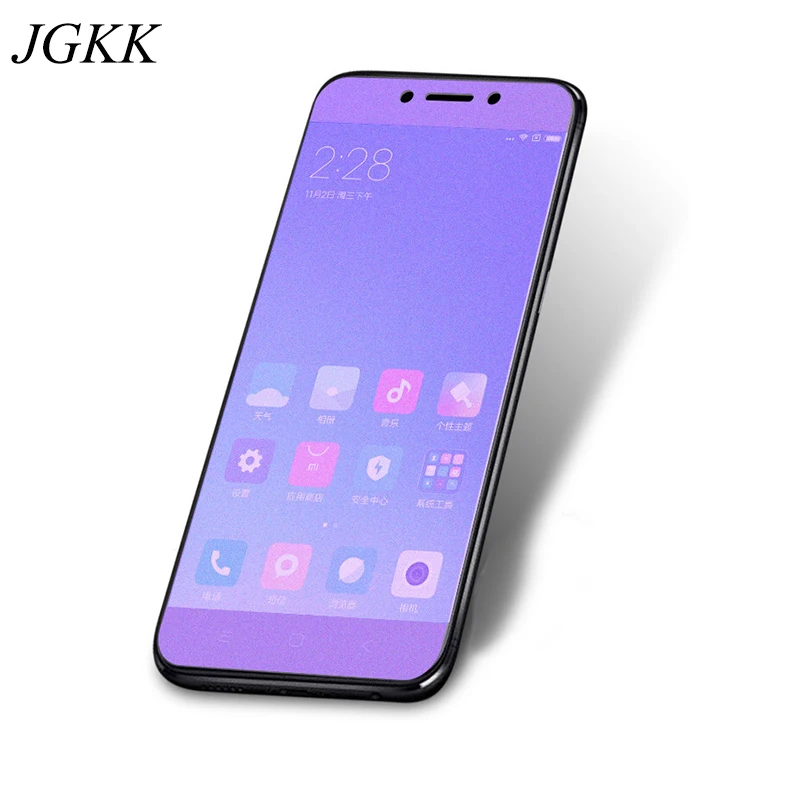 JGKK анти синее матовое закаленное стекло для Redmi Note 4 4X Защитное экрана против