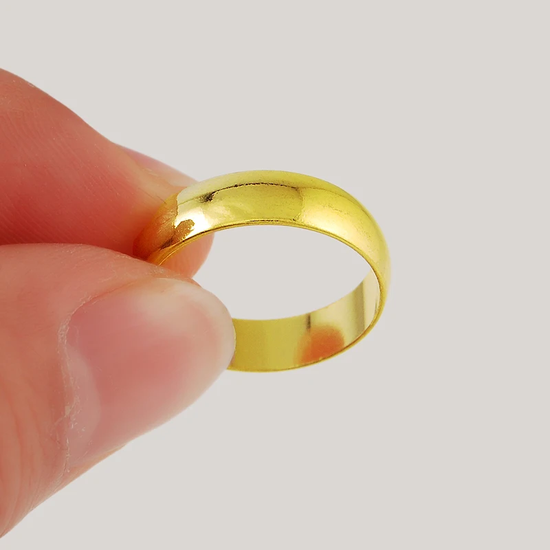 Кольцо в стиле хип хоп Винтажное кольцо из чистого золота 24 К желтое золото - Фото №1