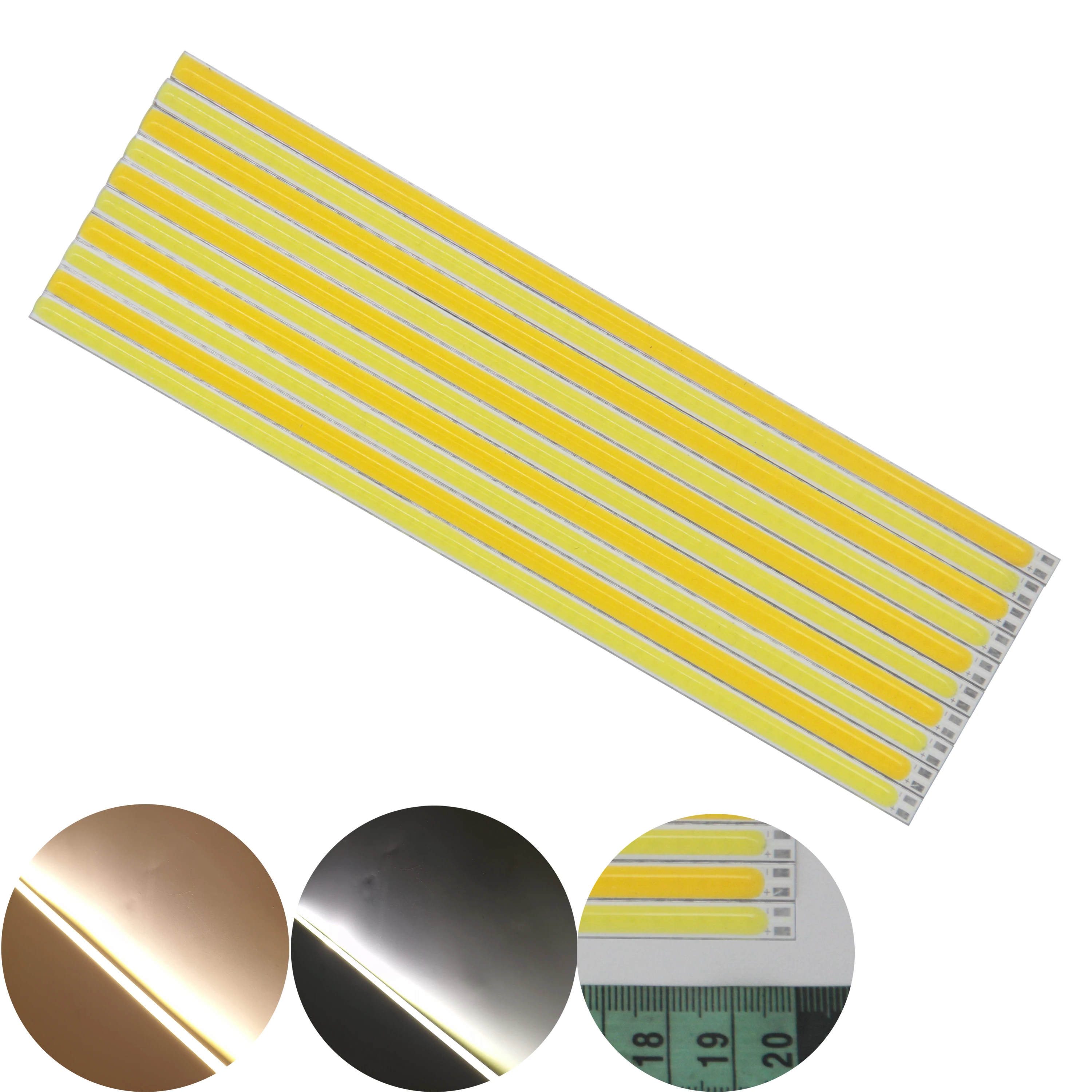 

10PCS LED COB Strip Hard LED Strip 12V DC 8W 200mm 6mm Bar light Warm White for DIY Car Outdoor light COB led Camping Lamp