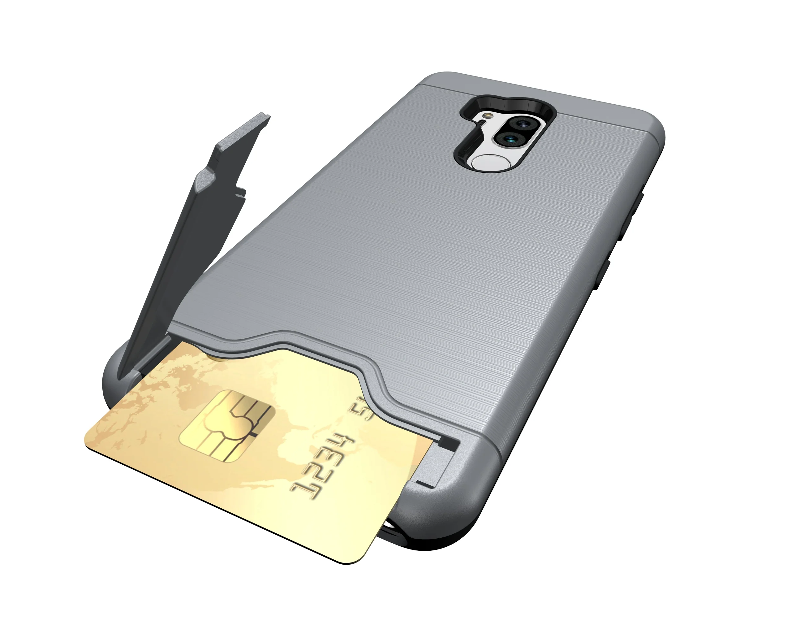 Гибридный чехол для хранения карт Стенд двойного назначения Mobile Shell TPU + PC