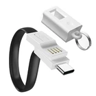 Мини-брелок USB кабель для Huawei Samsung Тип C Micro usb зарядный шнур внешний аккумулятор аксессуар портативный зарядный кабель для передачи данных короткий провод