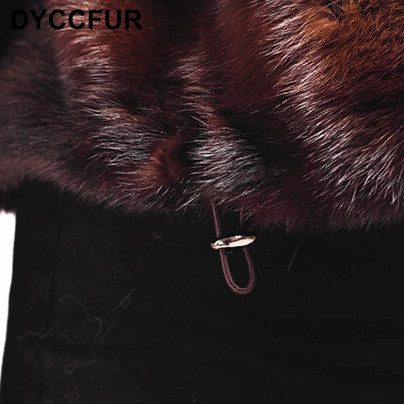 DYCCFUR 2018 Новый Настоящее пальто с мехом натурального меха норки полосы широкие