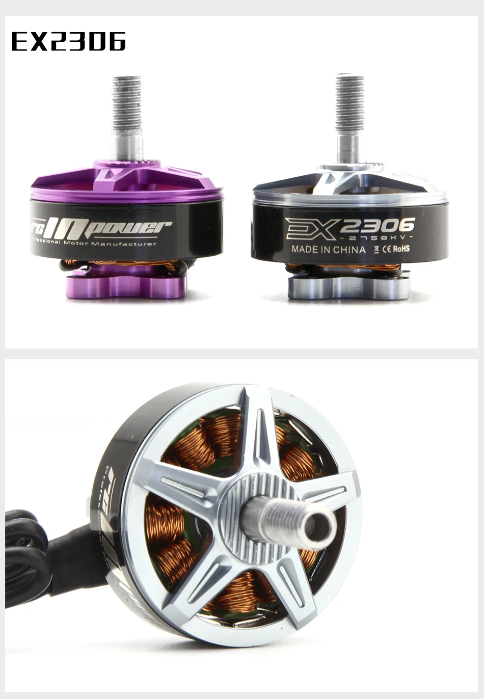 4 шт. RCINPOWER EX2306 2550KV 2750KV 3-5S CW резьба бесщеточный двигатель для радиоуправляемого дрона FPV гоночная запасная часть замена Accs