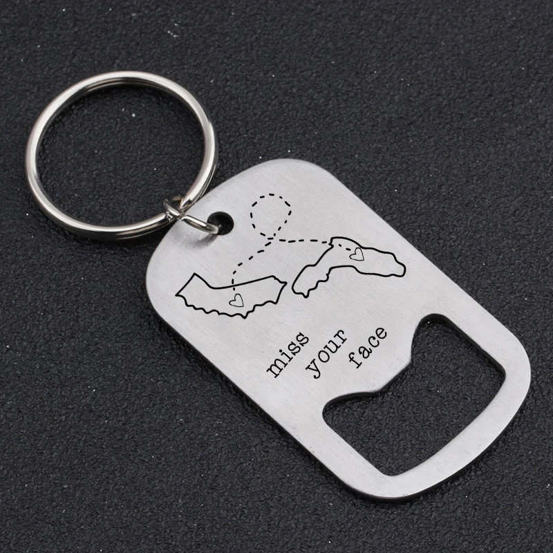 Подвеска на сумку Miss Your Face Dog Tag Подарочная подвеска-брелок для мужчин и женщин, открывалка для бутылок, брелок для ключей, подарки для пар