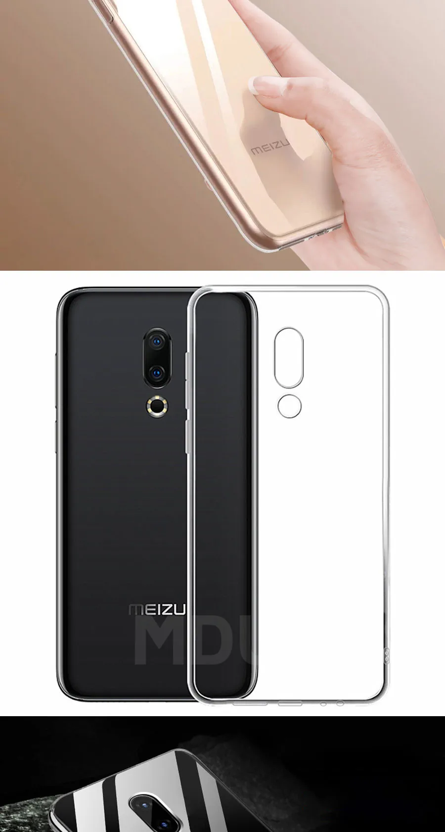 Ультратонкий Мягкий Прозрачный чехол из ТПУ для Meizu 16 th 15 Plus Lite 16X Pro 6 7 Plus M6 M5 M3 Note M6S M5S M3S M15 чехол s Чехол