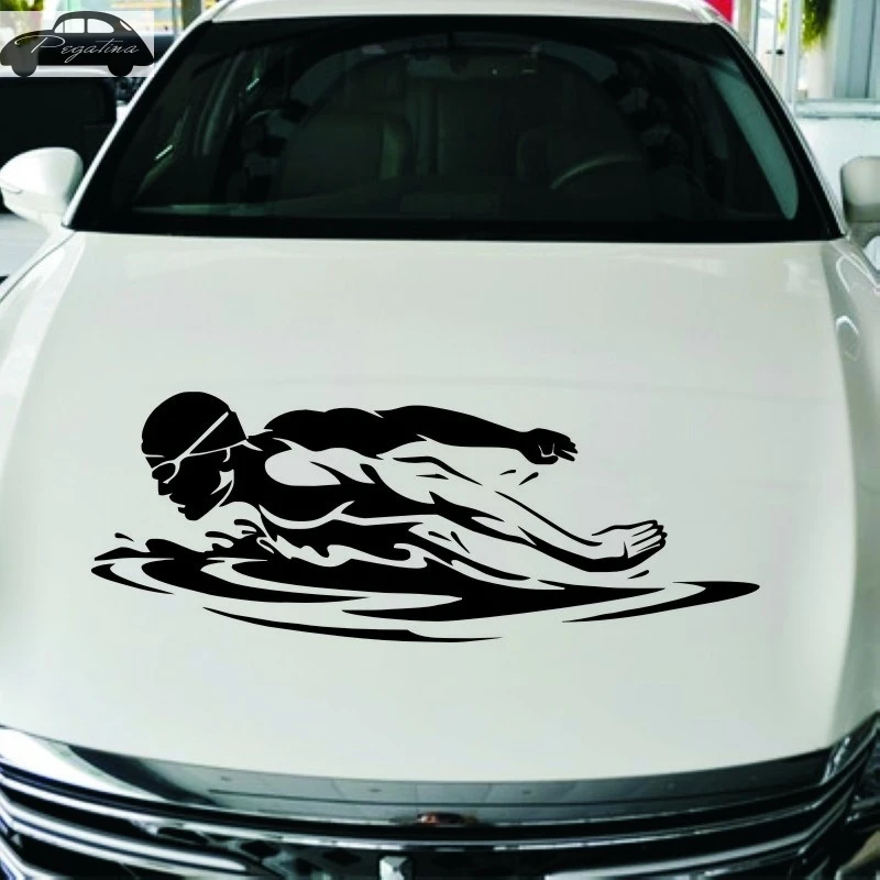 Стикер плавание плавающий Минг автомобиль наклейка плакаты Born To swim виниловая