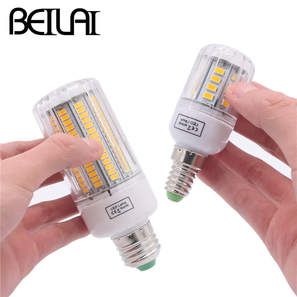 BEILAI 5736 SMD лампа Светодиодная E27 220 В кукурузная E14 светодиодные лампы 3 Вт 5 7 9 12 15