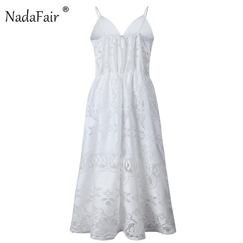 Женское длинное платье FSDA белое кружевное на бретельках с цветочным принтом и