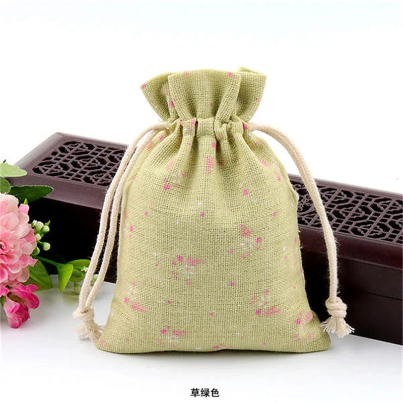 Floret style 9*13 см натуральные джутовые мешочки из джута подарочные конфеты бумажные