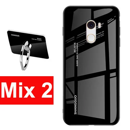 Корпус для xiaomi mi x 2 s mi x2s случае телефон Обложка градиент закалённое Защитное стекло для xiaomi mi x 2 mi x2 крышка shell - Цвет: Mix 2