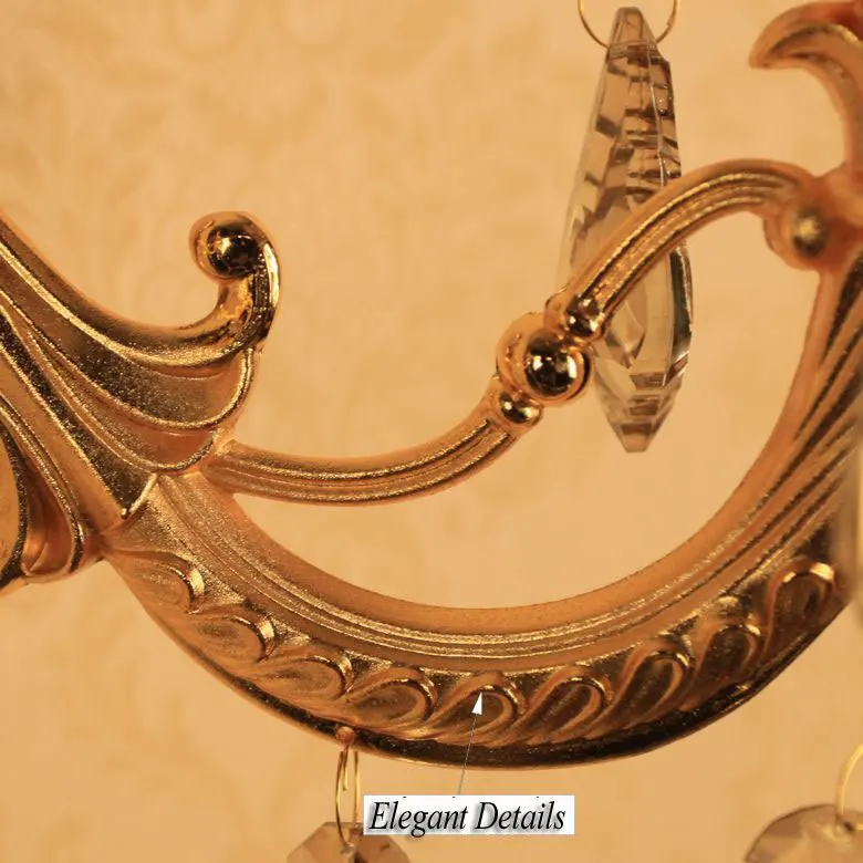 2020 Европейская двухсторонняя настенная лампа из сплава с золотыми кристаллами