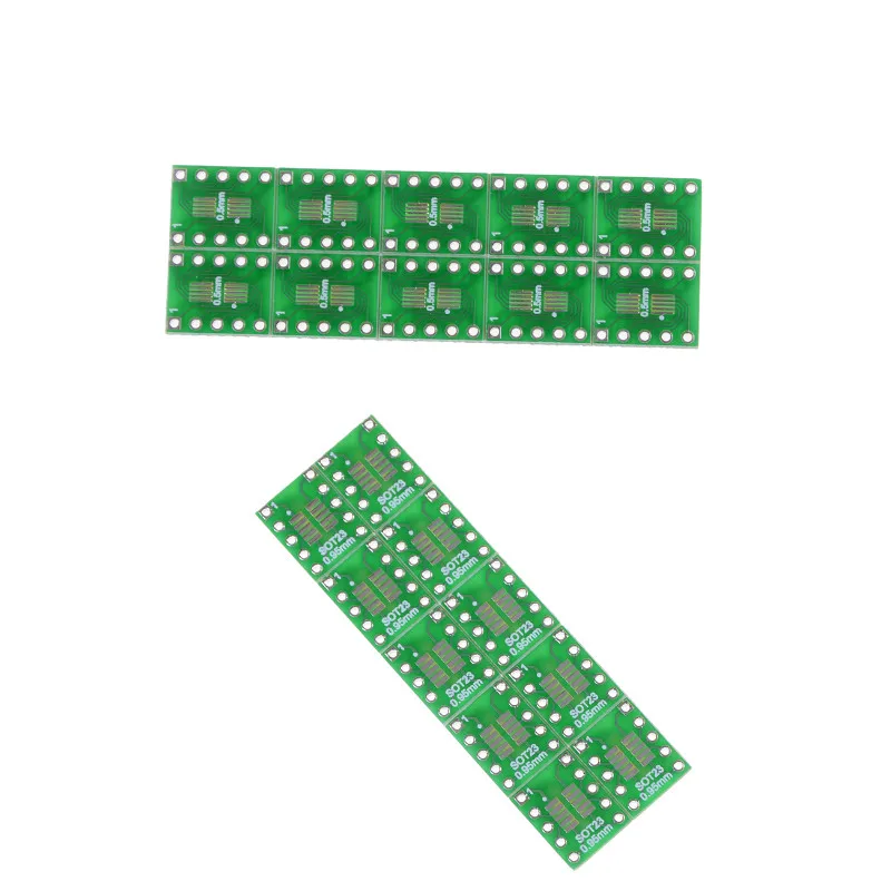 10 шт. SOT23 SOP10 MSOP10 Umax SOP23 к DIP10 Pinboard SMD для DIP адаптерной пластины 0 5 мм/0 95 мм до 2 54 Pin PCB