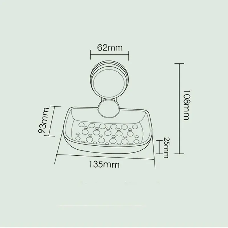 

Plastic Bathroom Suction Shelves Storage Sucker Wall Mounted Soap Organizer Rack Kitchen Sponge Holder Home Accessories Tools