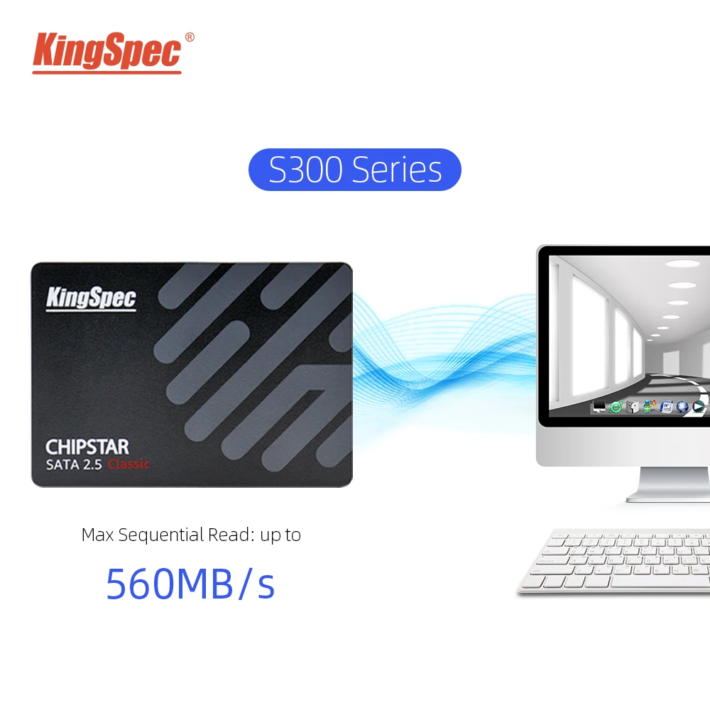 KingSpec SSD 2 5 SATA3 128GB sd накопитель 256GB 512GB hd S300 серия sata2 ssd жесткий диск hdd для настольных