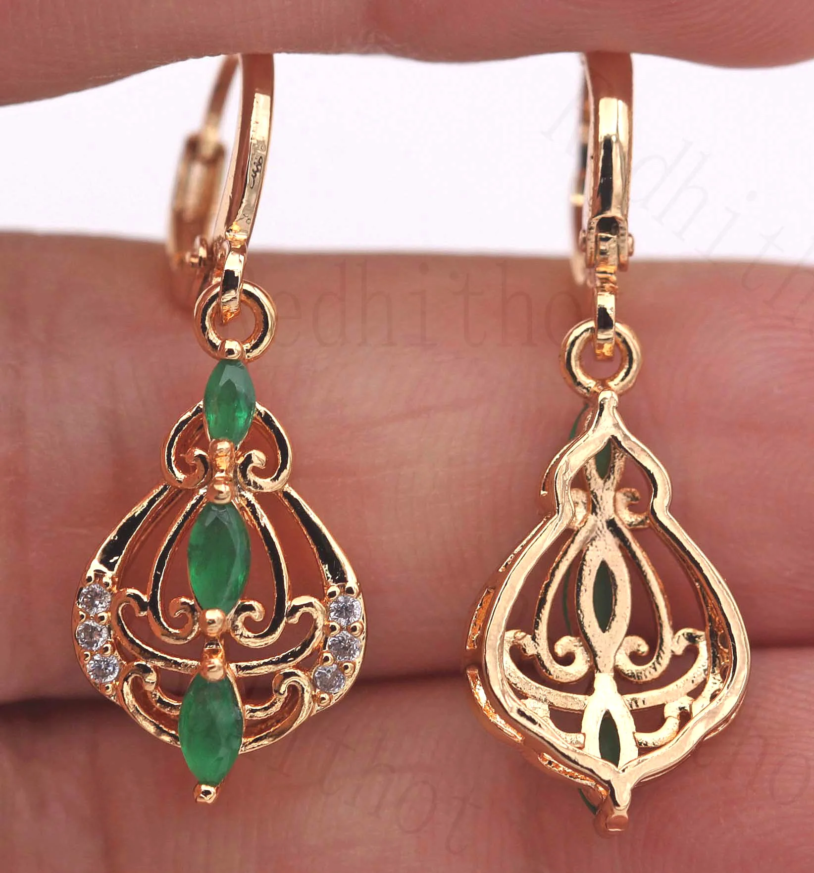 Роскошные Висячие серьги для женщин золотой цвет геометрический с радугой